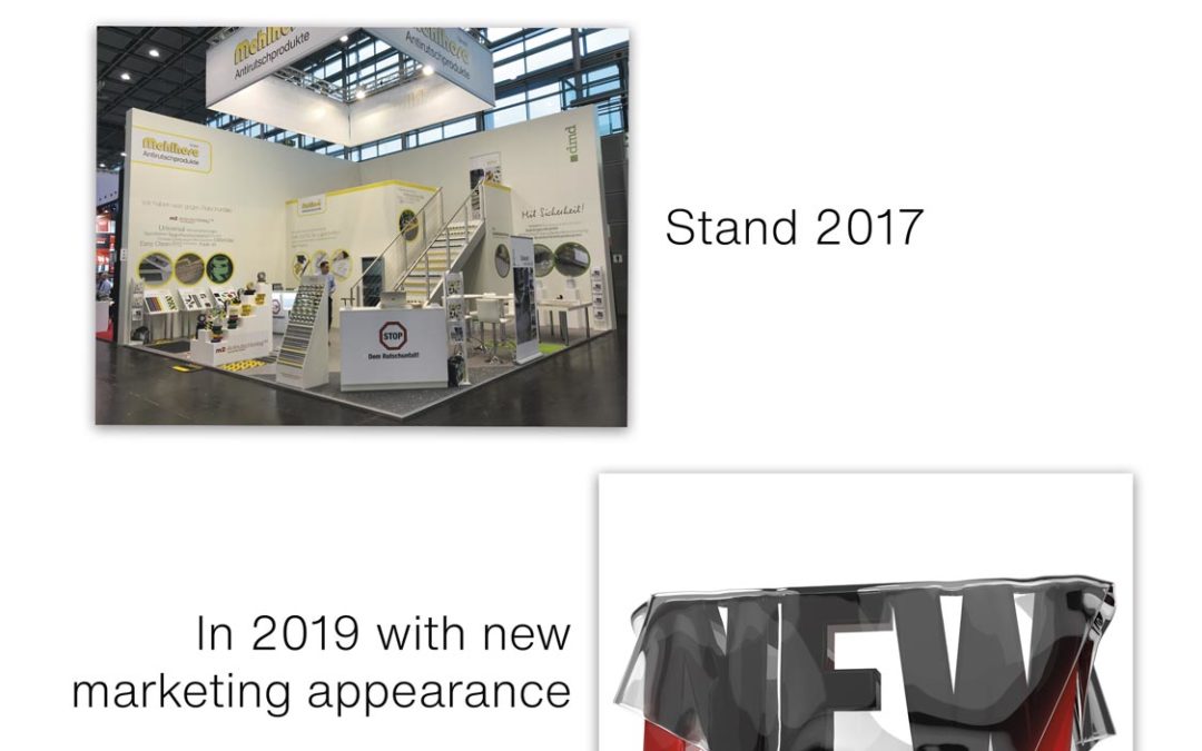 Mehlhose Antirutschprodukte exhibits at the A+A 2019, for the first time with a new marketing appearance